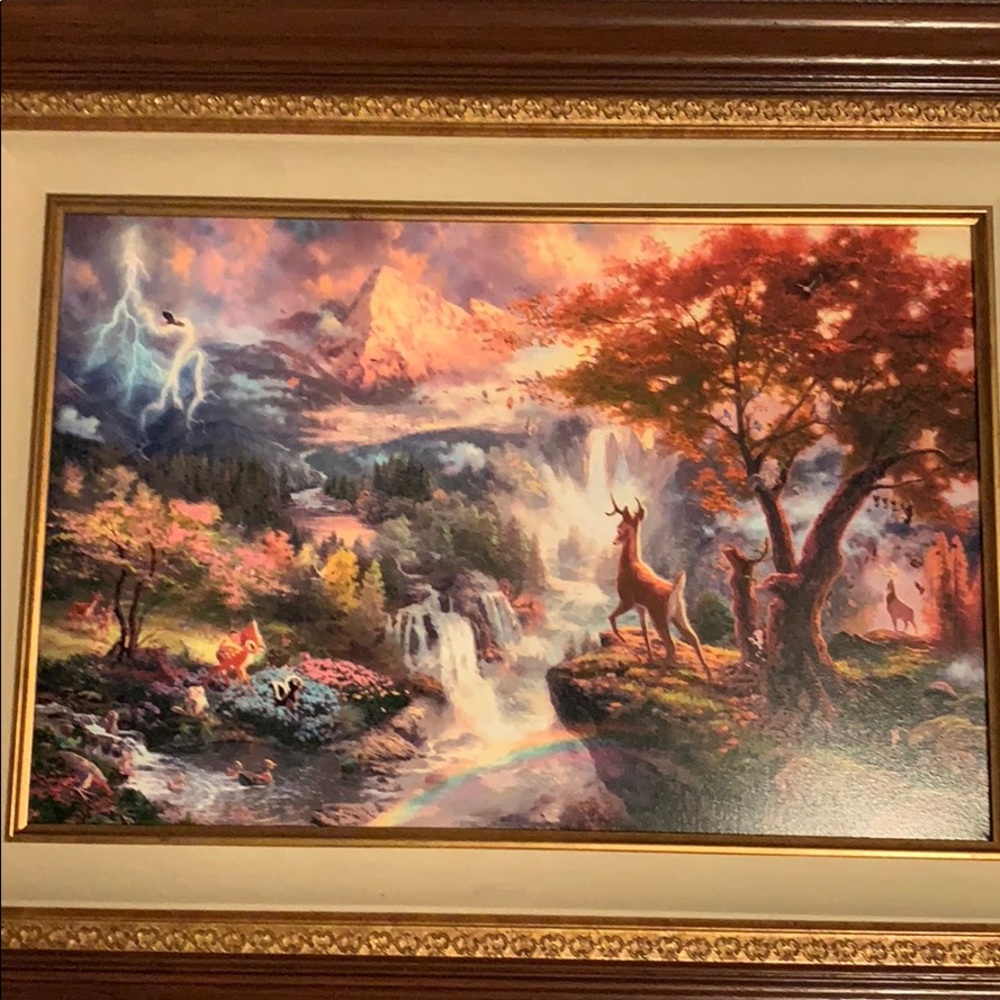 Thomas Kinkade Bambi Limited Edition Painting
